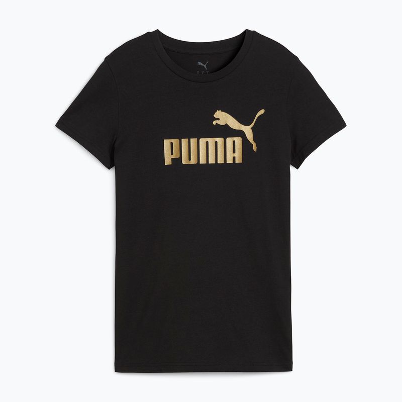 Дамска тениска PUMA ESS Metallic No. 1 Logo Tee puma black/metallic gold