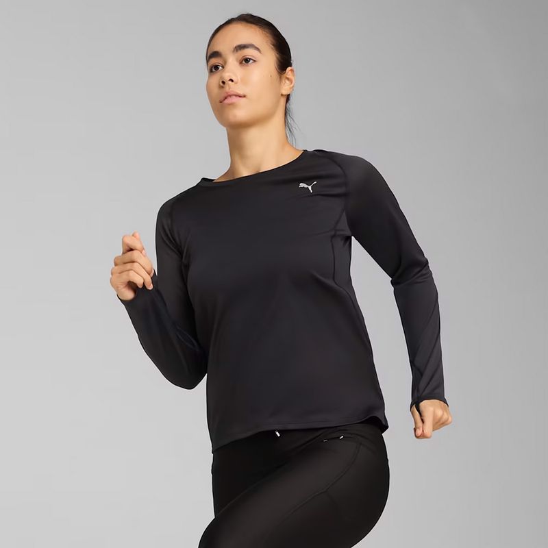 Дамска блуза с дълъг ръкав за бягане PUMA Run Velocity Poly puma black 3