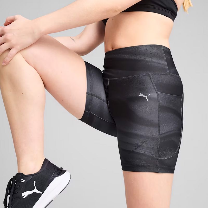 Дамски къси панталони за бягане Puma Run Velocity 5“ AOP Tight puma black 6