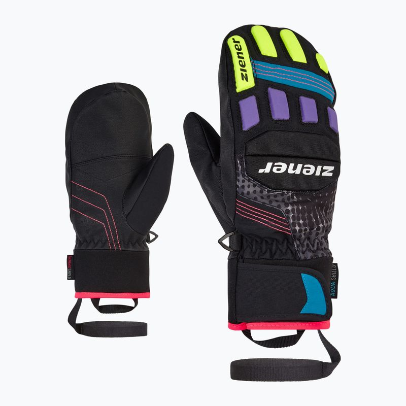 Детски скиорски ръкавици ZIENER Luron Aquashield PR Mitten multicolor 7