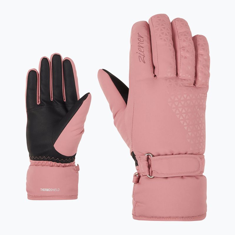 Дамски скиорски ръкавици ZIENER Kisar Aquashield rose blossom