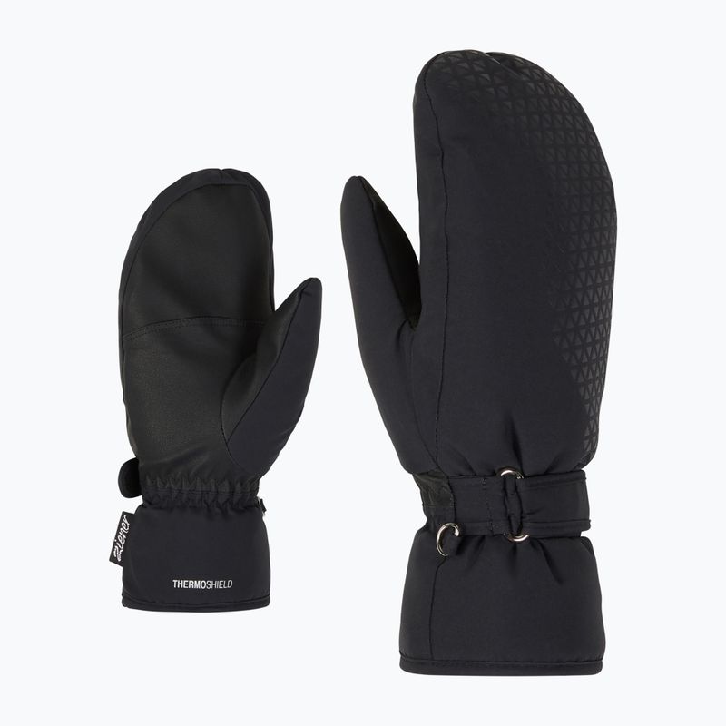 Дамски скиорски ръкавици ZIENER Kisar Aquashield Mitten black 2