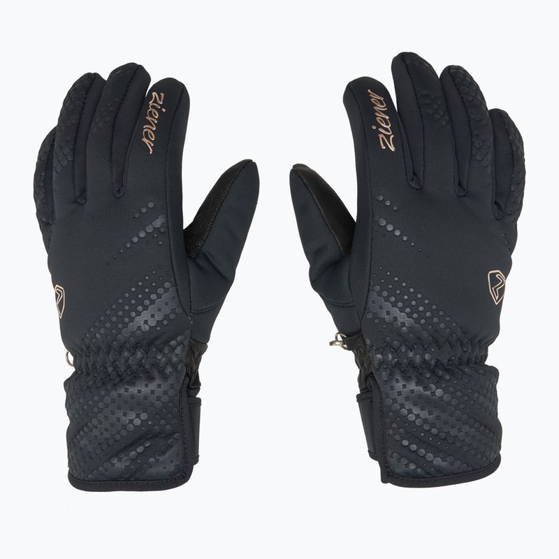 Дамски скиорски ръкавици ZIENER Karoi WS PR black/rose metallic 3