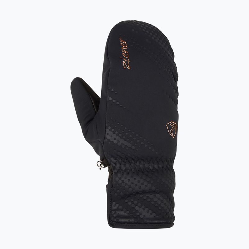 Дамски скиорски ръкавици ZIENER Karoi WS PR Mitten black/rose metallic 8
