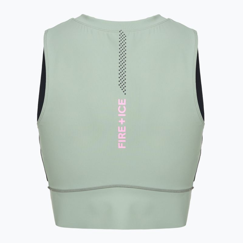 дамска тренировъчна тениска BOGNER FIRE+ICE Caia 1/4 Zip eucalyptus 2