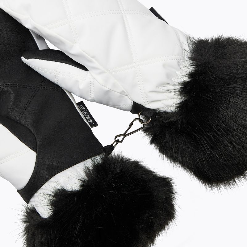 Дамски скиорски ръкавици ZIENER Kwinzi-Z Mitten white 5