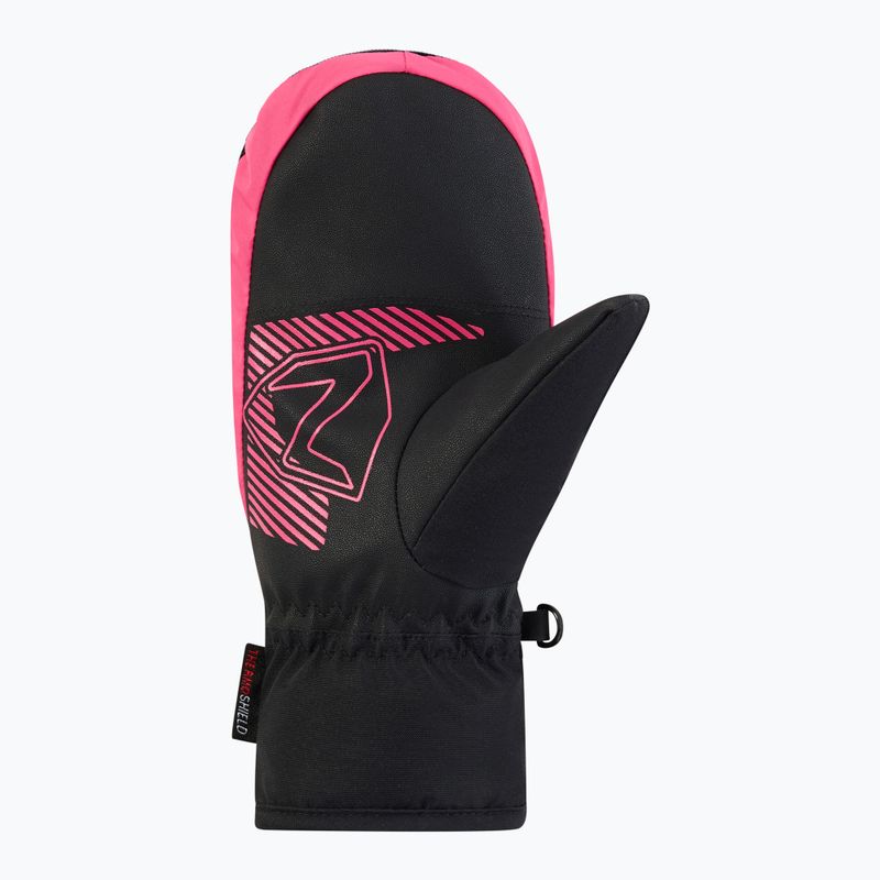 Детски скиорски ръкавици ZIENER Luuki-Z Aquashield black/pop pink 3