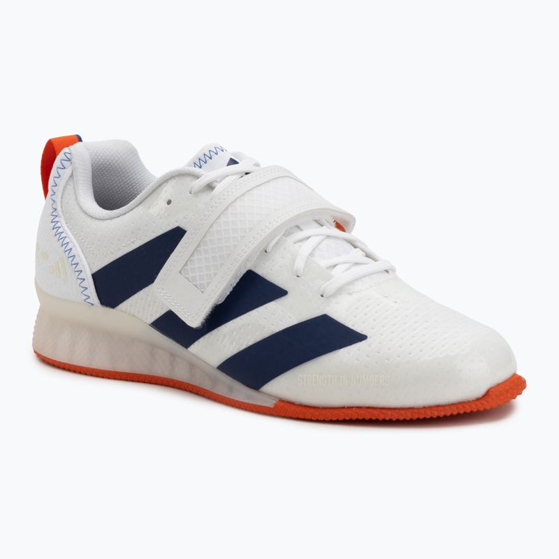 Обувки за вдигане на тежести adidas Adipower Weightlifting III Footwear white/dark blue/royal blue