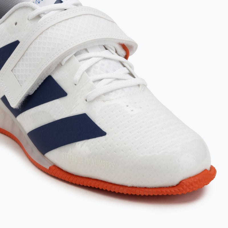 Обувки за вдигане на тежести adidas Adipower Weightlifting III Footwear white/dark blue/royal blue 7