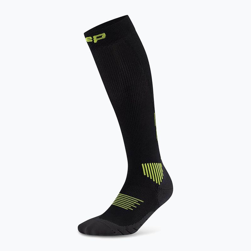 CEP Компресионни чорапи за жени Run Tall 5.0 black/lime 2
