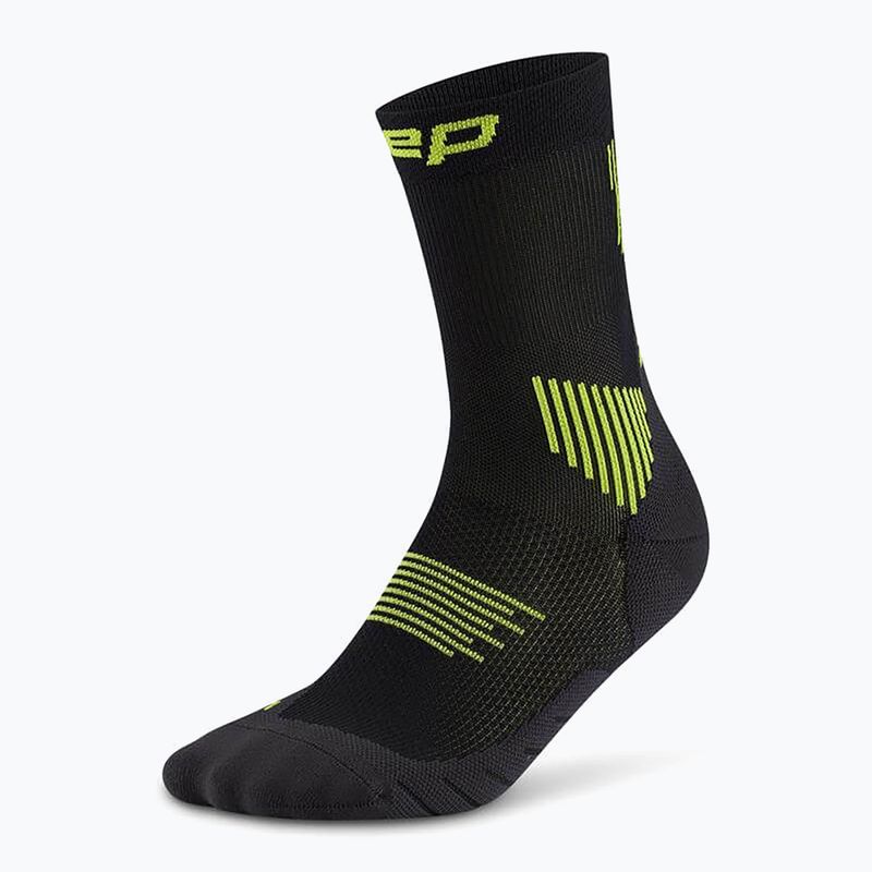 CEP дамски чорапи за компресия Run Mid Cut 5.0 black/lime 2