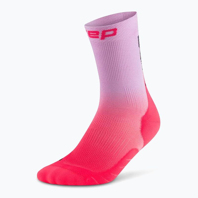 CEP мъжки чорапи за компресия Run Edt. Gradient Mid Cut Compression 5.0 pink/lilac fade 2