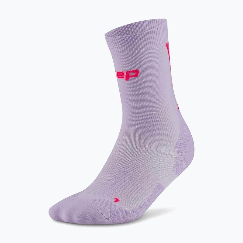 Мъжки компресионни чорапи CEP Ultralight Mid Cut 4.0 lilac/pink 2