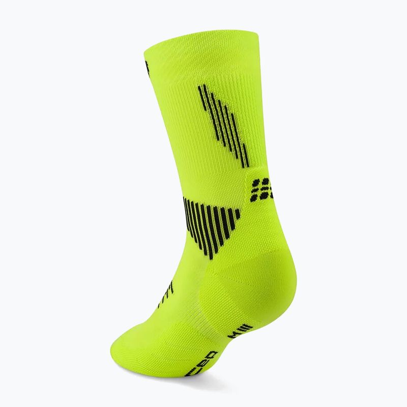 Мъжки компресионни чорапи CEP Run Mid Cut 5.0 lime/black 3