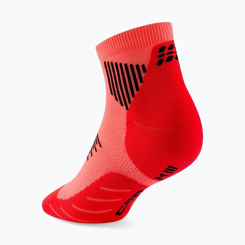 Дамски компресионни чорапи CEP Run Low Cut 5.0 neon coral 3
