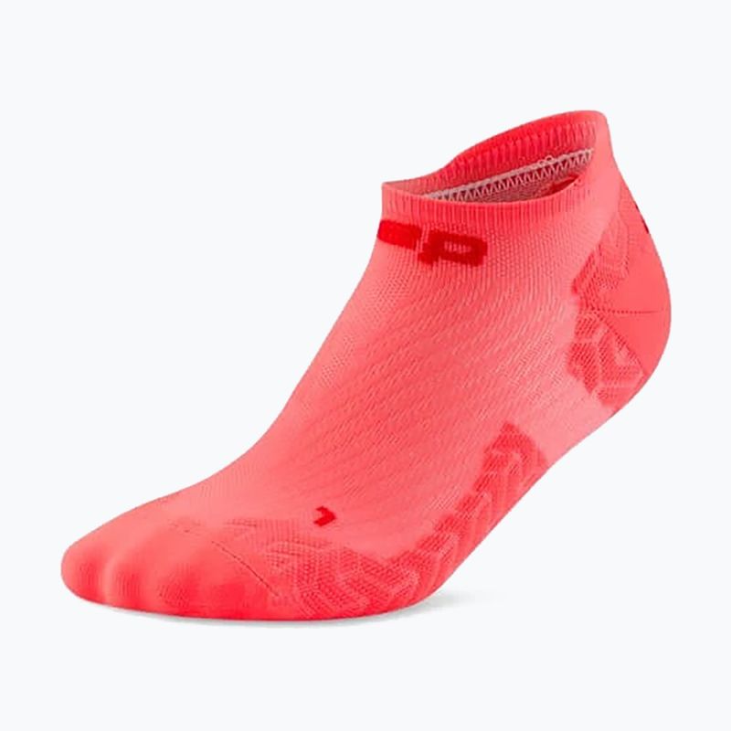 Дамски чорапи CEP Ultralight No Show 4.0 neon coral/red 2