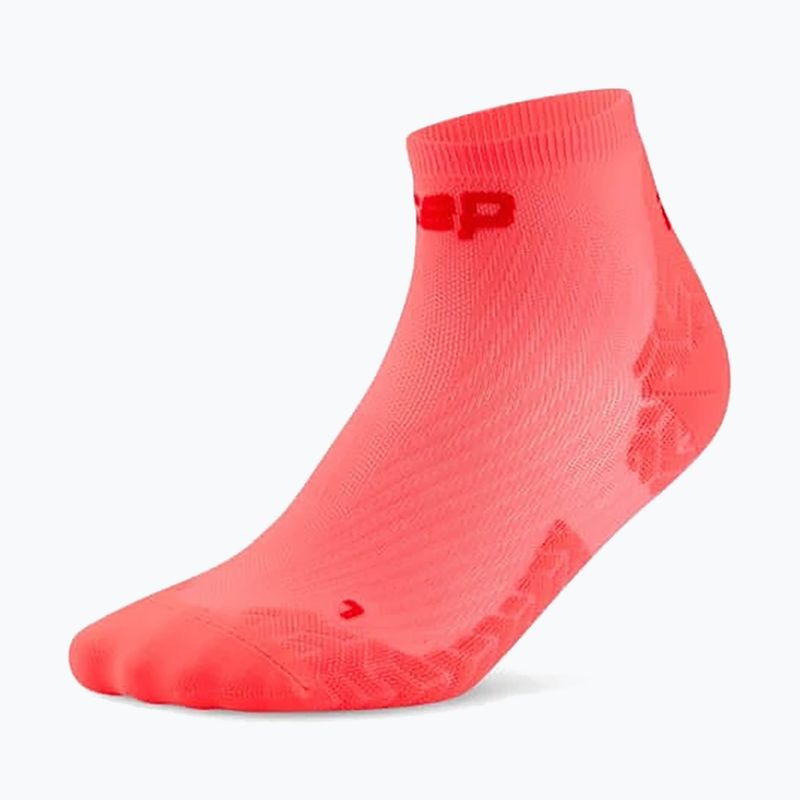 Дамски чорапи CEP Ultralight Low Cut 4.0 neon coral/red 2