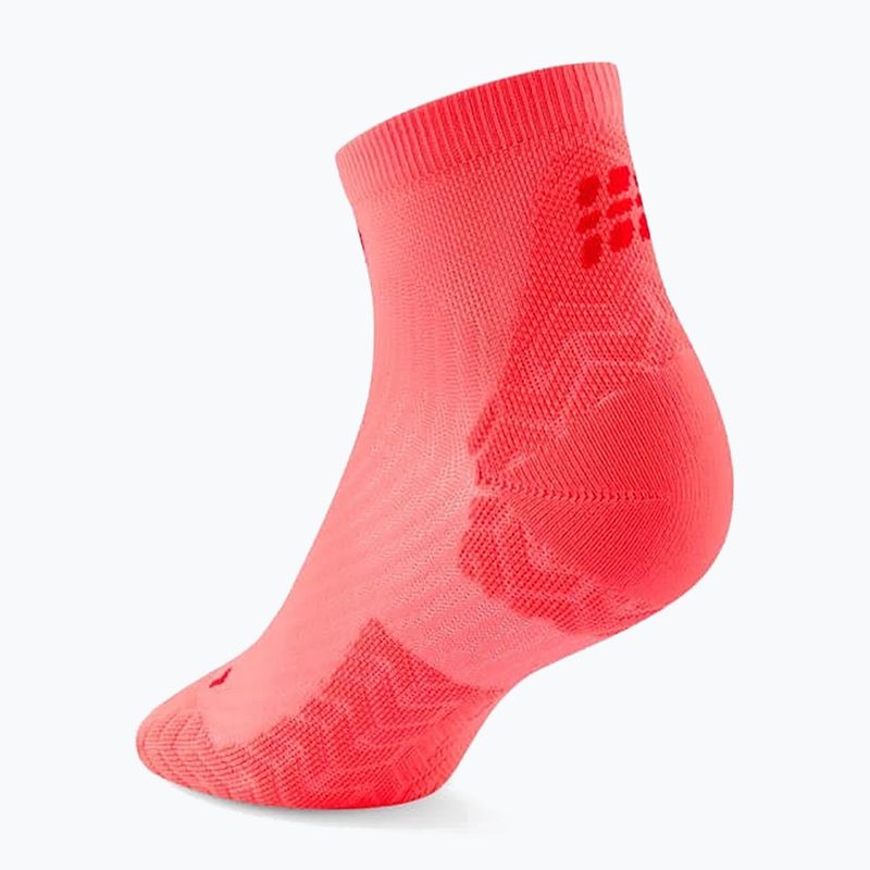 Мъжки компресионни чорапи CEP Ultralight Low Cut 4.0 neon coral/red 3