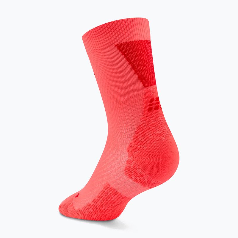 Мъжки компресионни чорапи CEP Ultralight Mid Cut 4.0 neon coral/red 3