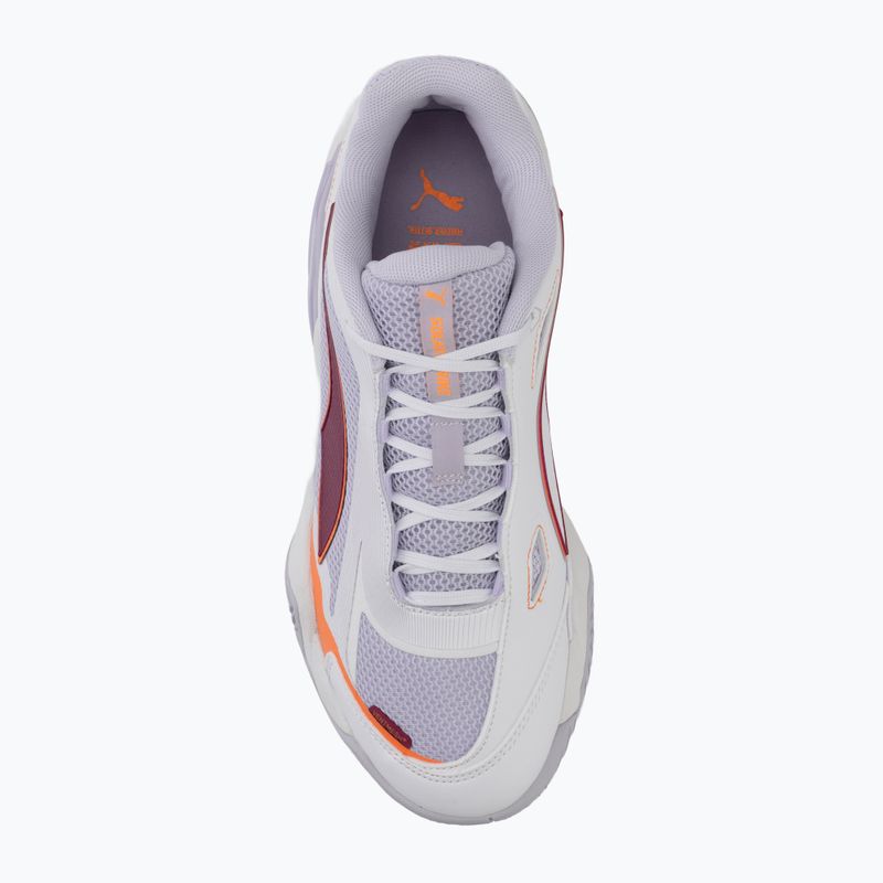 Дамски обувки за хандбал PUMA Solarstrike 4 puma white/heat fire/lilac crush berry 5