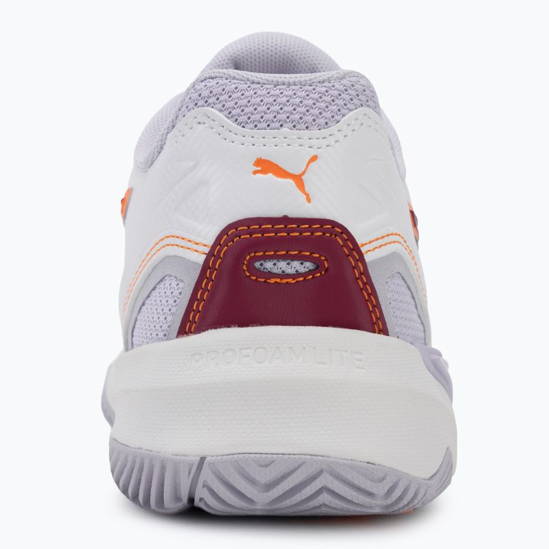 Дамски обувки за хандбал PUMA Solarstrike 4 puma white/heat fire/lilac crush berry 6
