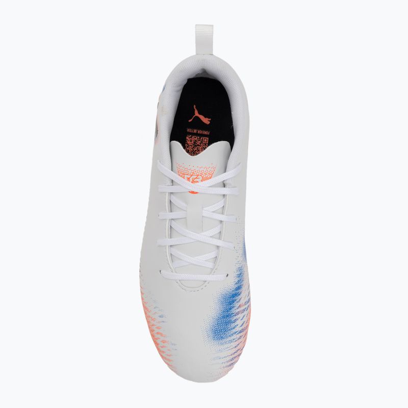 Детски футболни обувки PUMA Future 8 Play FG/AG Jr puma white/puma black/glowing red 5