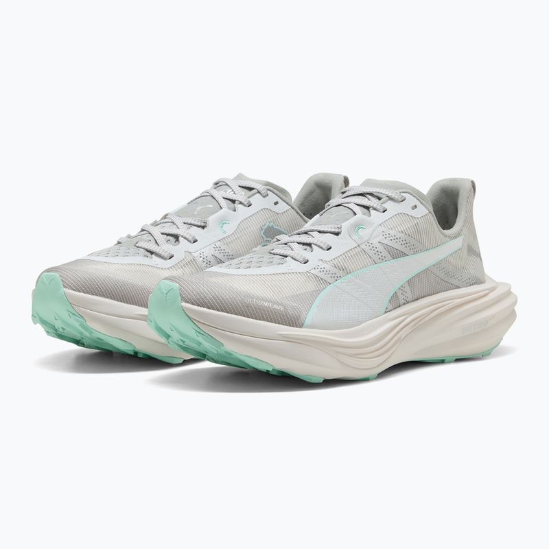 PUMA Deviate Nitro Elite Trail дамски обувки за бягане feather grey / mint melt 3
