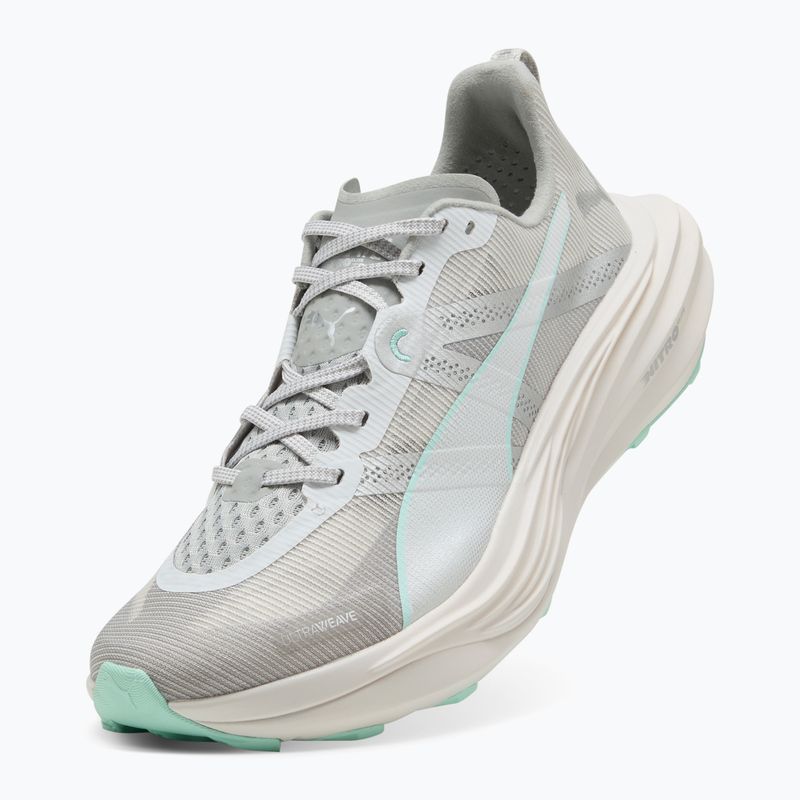 PUMA Deviate Nitro Elite Trail дамски обувки за бягане feather grey / mint melt 5