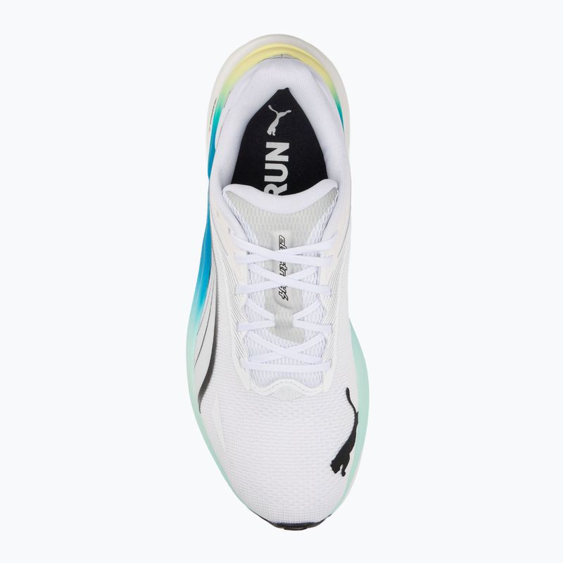 Мъжки маратонки за бягане PUMA Electrify Nitro 4 puma white/mint melt/speed blue 5