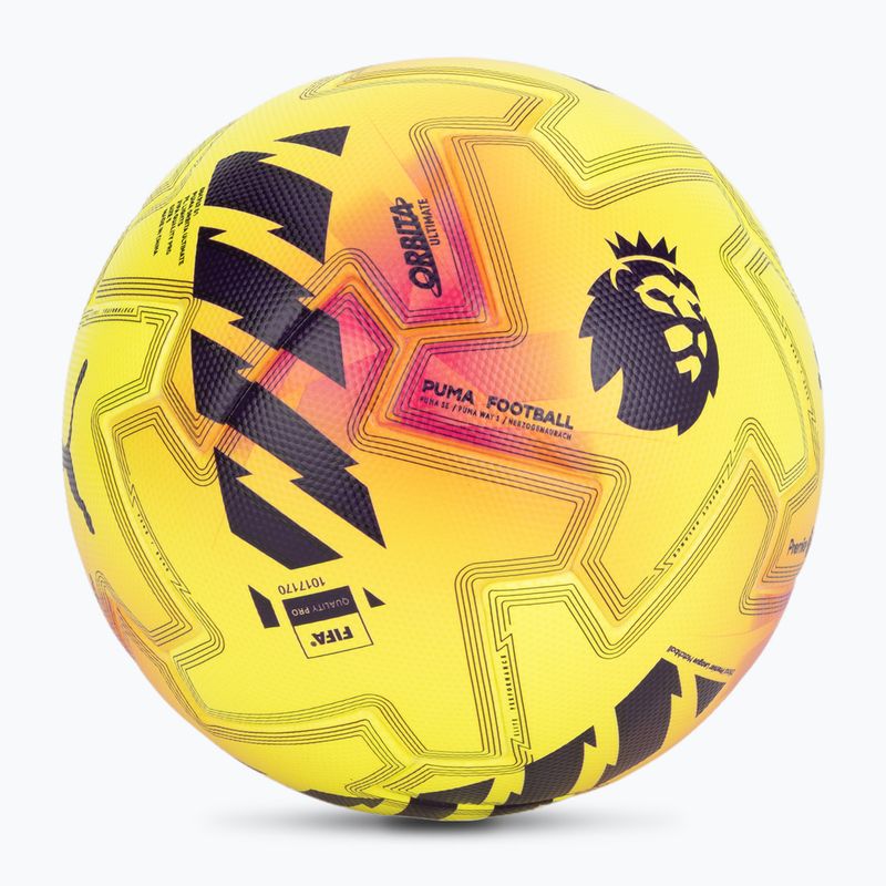 PUMA Orbita Ultimate PL Lights FIFA Quality fluo yellow/multicolor футболен размер 5 2