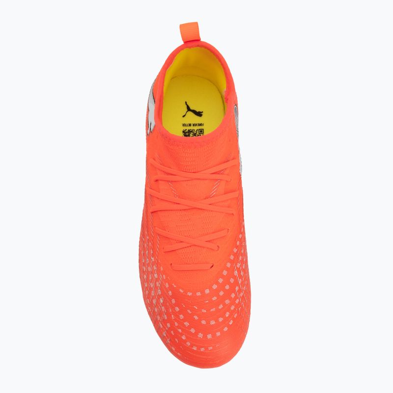 Детски футболни обувки PUMA Future 9 Match FG/AG Jr glowing red/puma white/puma black/puma silver 5