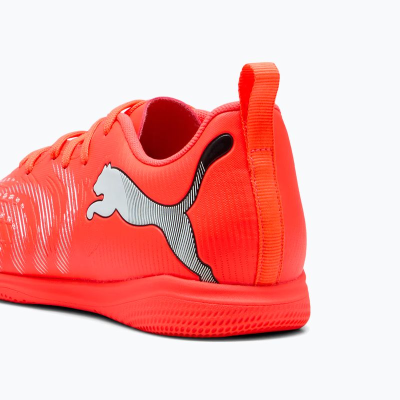Детски футболни обувки PUMA Future 9 Play IT Jr glowing red/puma white/puma black/puma silver 8