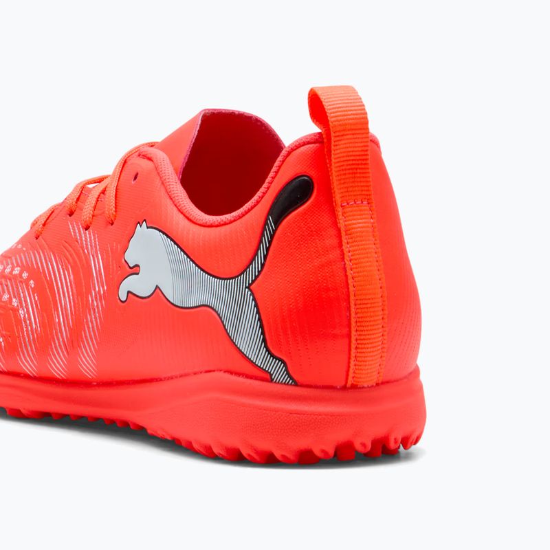 Детски футболни обувки PUMA Future 9 Play TT Jr glowing red/puma white/puma black/puma silver 8