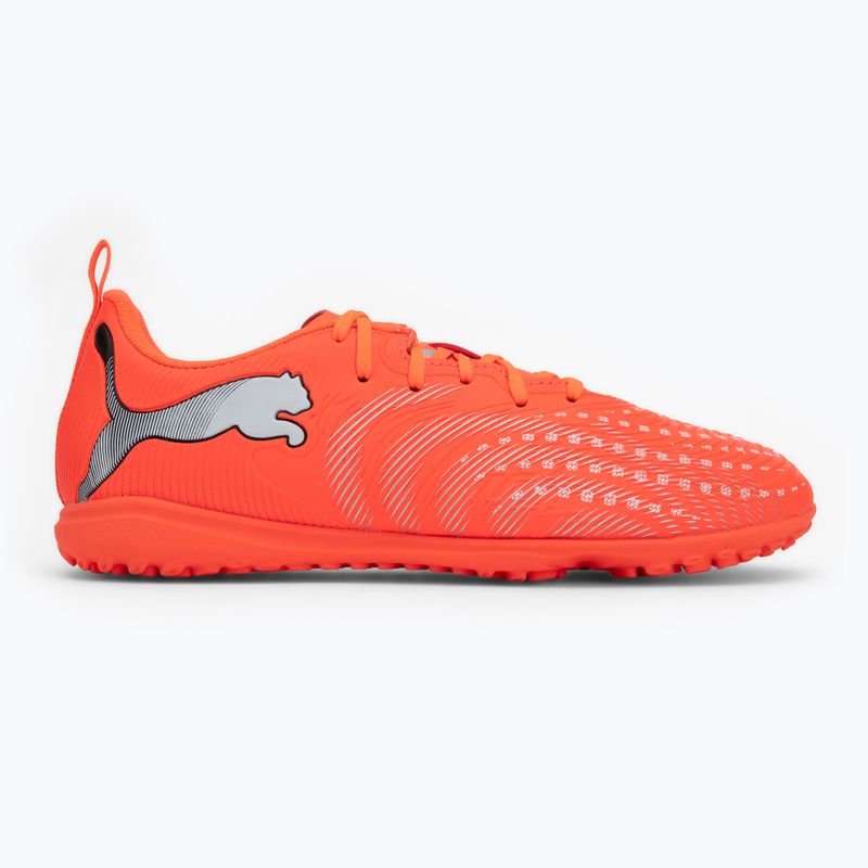 Детски футболни обувки PUMA Future 9 Play TT Jr glowing red/puma white/puma black/puma silver 2