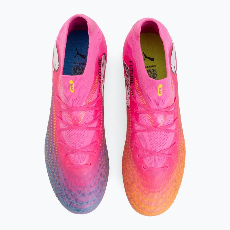 Детски футболни обувки PUMA Future 9 Pro FG/AG Jr poison pink/puma wht/sun stream/bright aqua/puma blk 5
