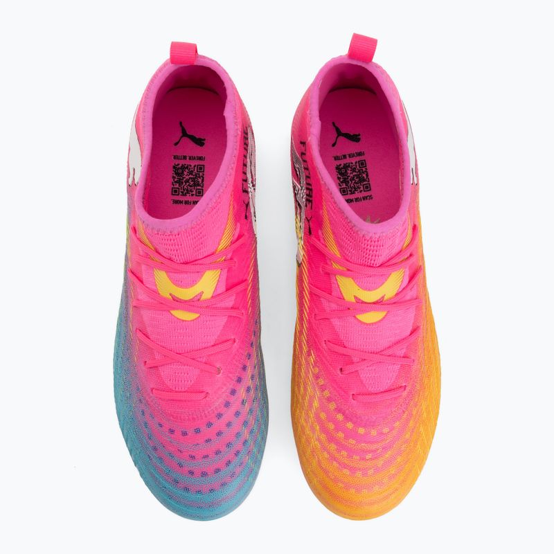 Детски футболни обувки PUMA Future 9 Match FG/AG Jr poison pink/puma wht/sun stream/bright aqua/puma blk 5