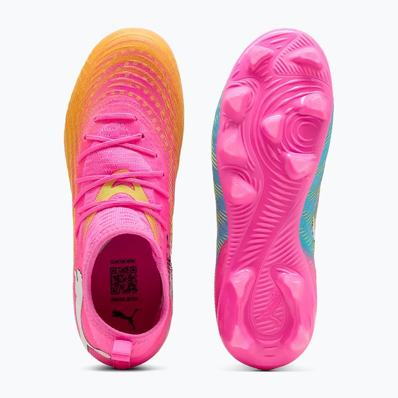 Детски футболни обувки PUMA Future 9 Match FG/AG Jr poison pink/puma wht/sun stream/bright aqua/puma blk 3