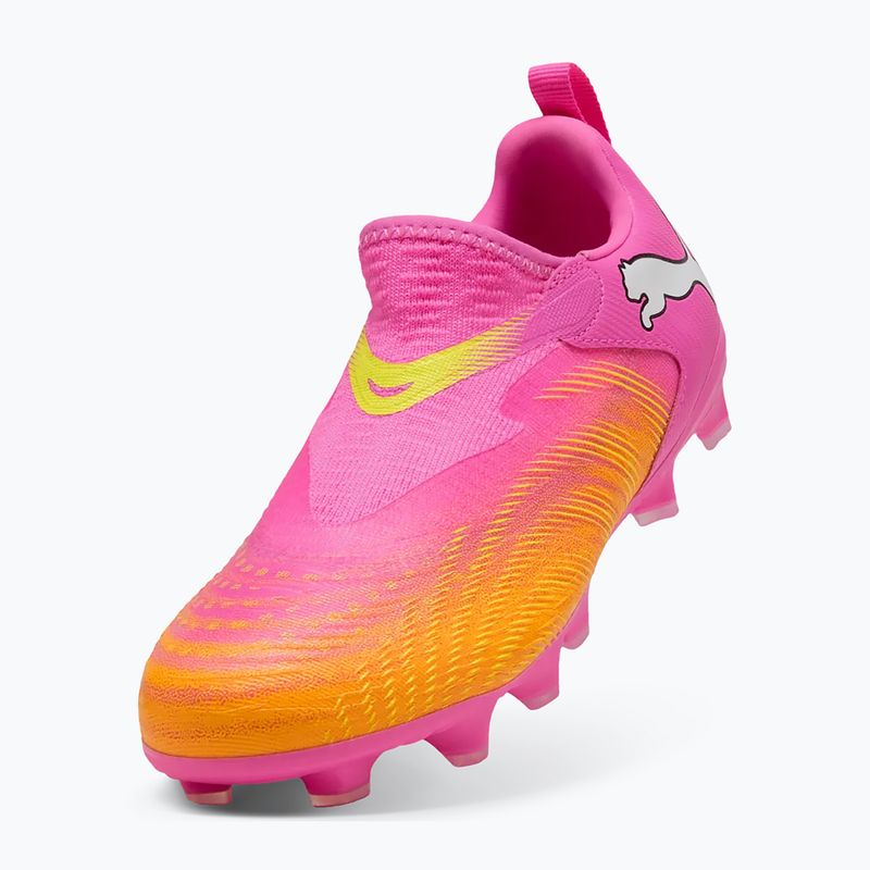 Детски футболни обувки PUMA Future 9 Match LL FG/AG Jr poison pink/puma wht/sun stream/bright aqua/puma blk 3