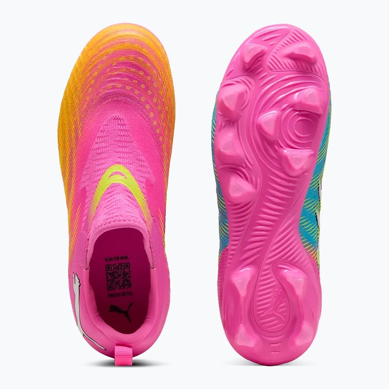 Детски футболни обувки PUMA Future 9 Match LL FG/AG Jr poison pink/puma wht/sun stream/bright aqua/puma blk 4