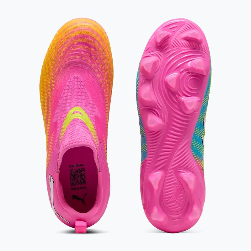 Детски футболни обувки PUMA Future 9 Match LL FG/AG Jr poison pink/puma wht/sun stream/bright aqua/puma blk 6