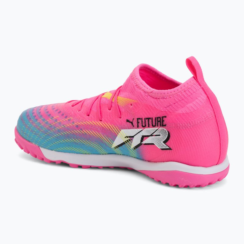 Детски футболни обувки PUMA Future 9 Match TT + Mid Jr poison pink/puma wht/sun stream/bright aqua/puma blk 3