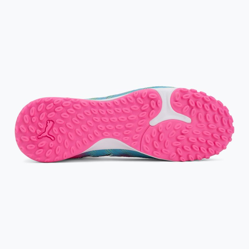 Детски футболни обувки PUMA Future 9 Match TT + Mid Jr poison pink/puma wht/sun stream/bright aqua/puma blk 4