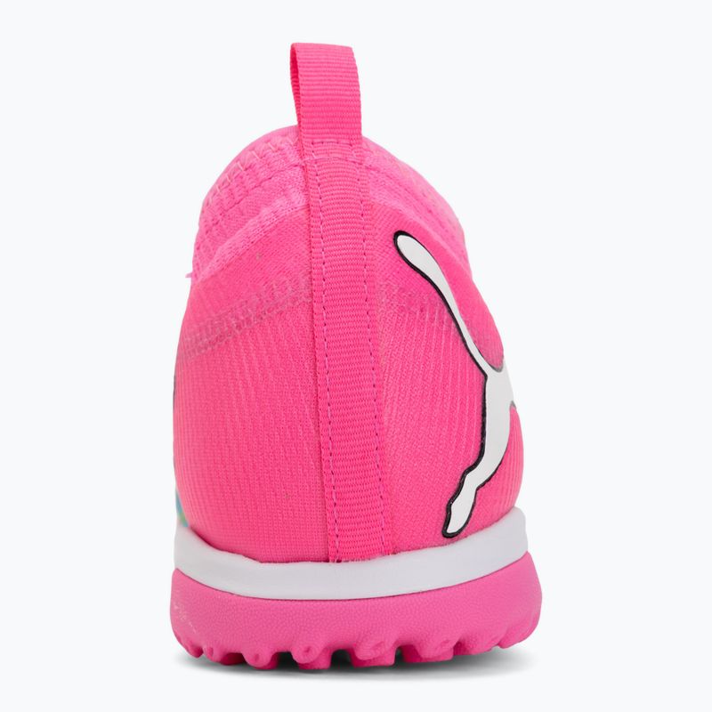 Детски футболни обувки PUMA Future 9 Match TT + Mid Jr poison pink/puma wht/sun stream/bright aqua/puma blk 6