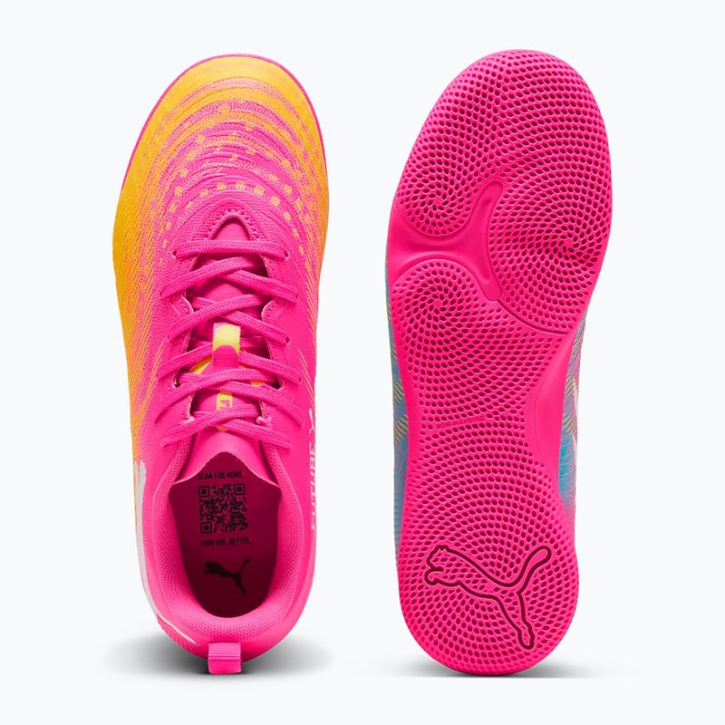 Детски футболни обувки PUMA Future 9 Play IT Jr poison pink/puma wht/sun stream/bright aqua/puma blk 3