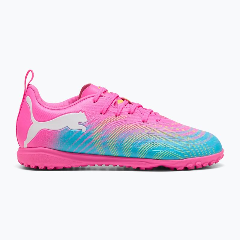 Детски футболни обувки PUMA Future 9 Play TT poison pink/puma wht/sun stream/bright aqua/puma blk 3