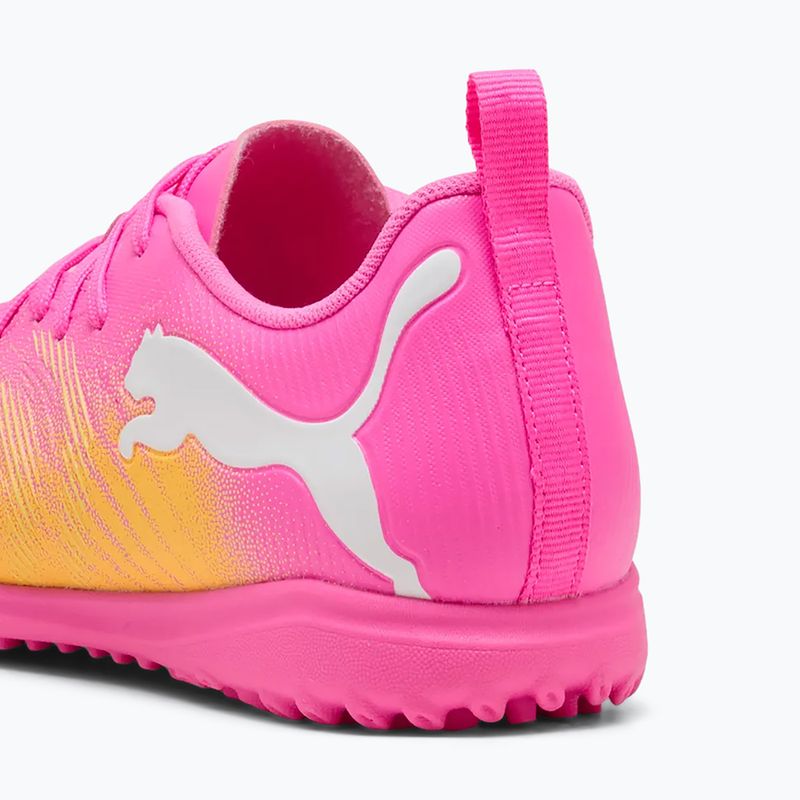Детски футболни обувки PUMA Future 9 Play TT poison pink/puma wht/sun stream/bright aqua/puma blk 7