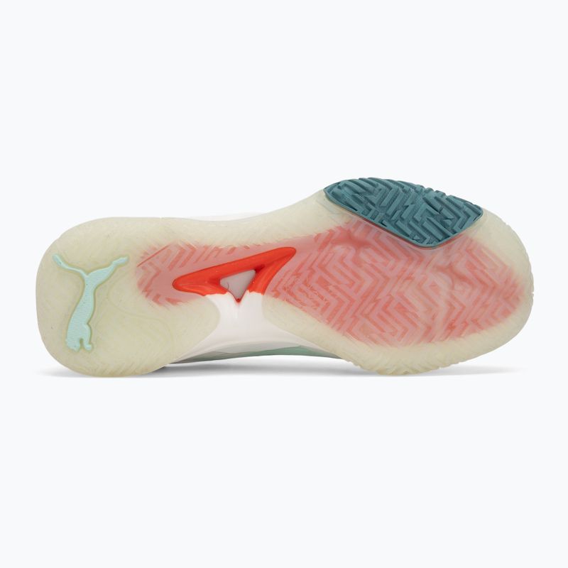 Дамски обувки за хандбал PUMA Accelerate Nitro SQD 4 Game On puma white/baltic sea blue/fresh water 4