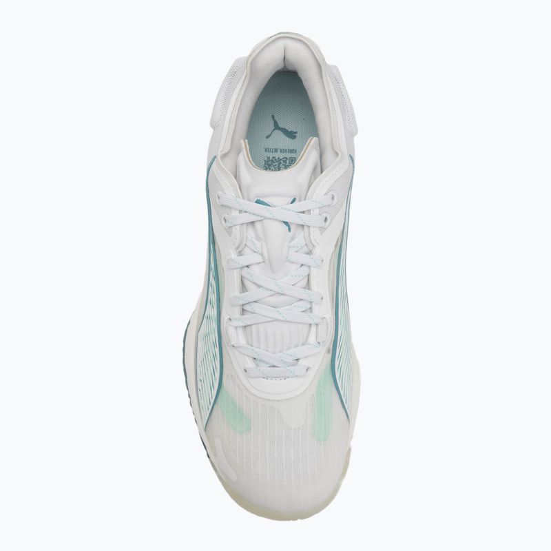 Дамски обувки за хандбал PUMA Accelerate Nitro SQD 4 Game On puma white/baltic sea blue/fresh water 5