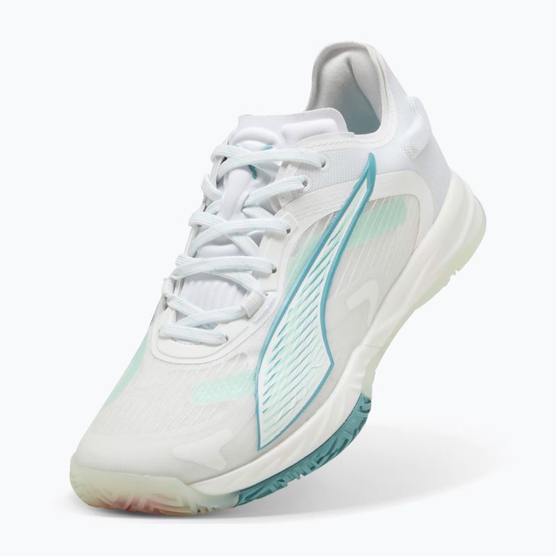 Дамски обувки за хандбал PUMA Accelerate Nitro SQD 4 Game On puma white/baltic sea blue/fresh water 10