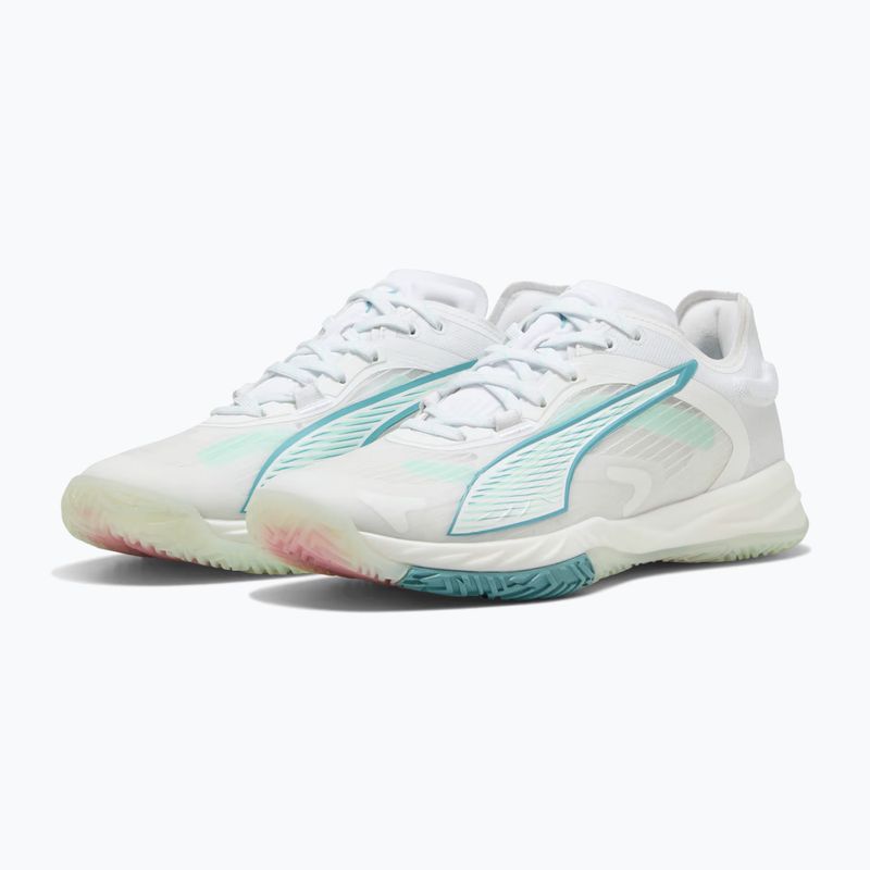 Дамски обувки за хандбал PUMA Accelerate Nitro SQD 4 Game On puma white/baltic sea blue/fresh water 11